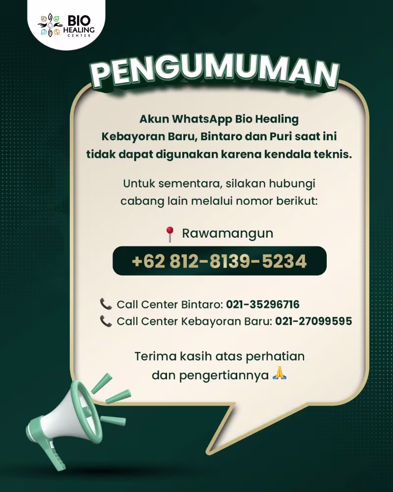 PENGUMUMAN WA KB, BINTARO & PURI DOWN MOBILE