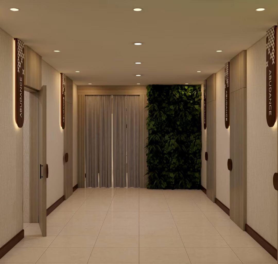 Koridor utama Bio Healing Center Kebayoran Baru Jakarta Selatan (3D)